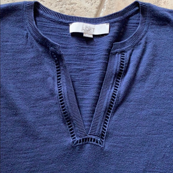 LOFT Navy Sweater Size S - Picture 2 of 5